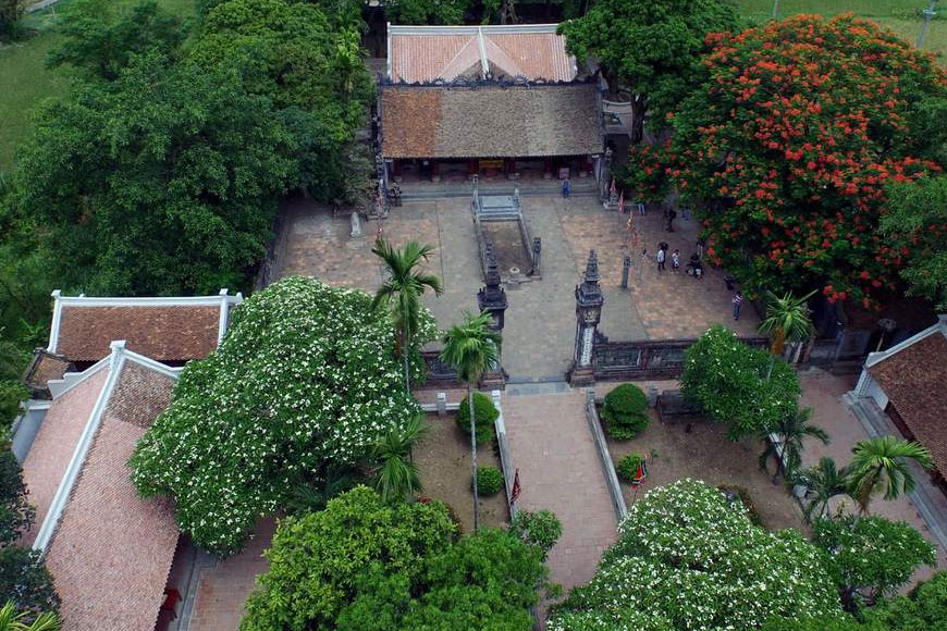 Đền thờ Vua Đinh khi nhìn từ trên cao. Ảnh: Sưu tầm